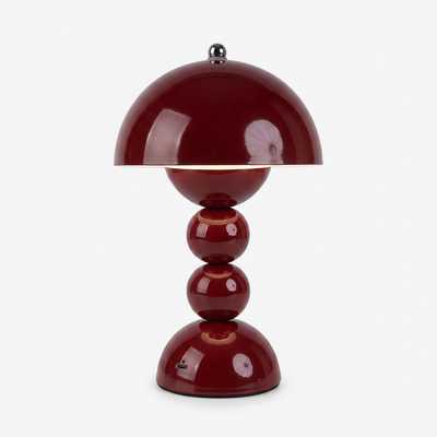 Olen cordless touch lamp with rounded shade body and rechargeable battery base