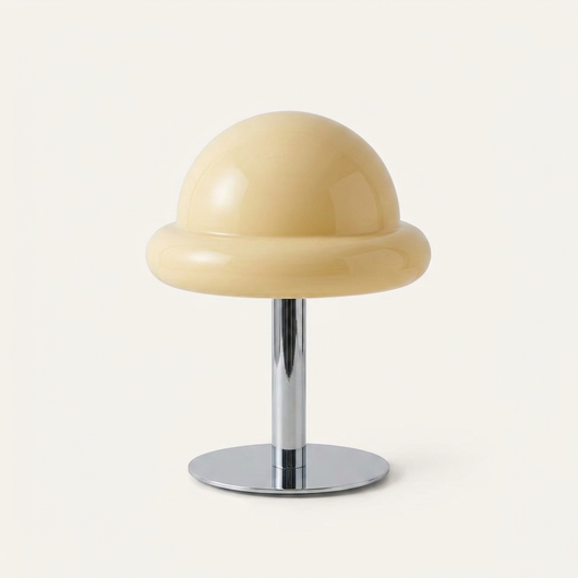 Bubblegum Lamp, a compact glass mushroom table lamp