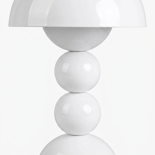 Olen touch lamp stem detail showing the slim cylindrical body