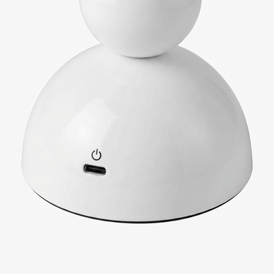 Olen touch lamp base detail with rechargeable battery housing