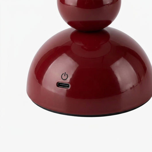 Olen touch lamp base detail with rechargeable battery housing