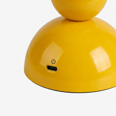 Olen touch lamp base detail with rechargeable battery housing