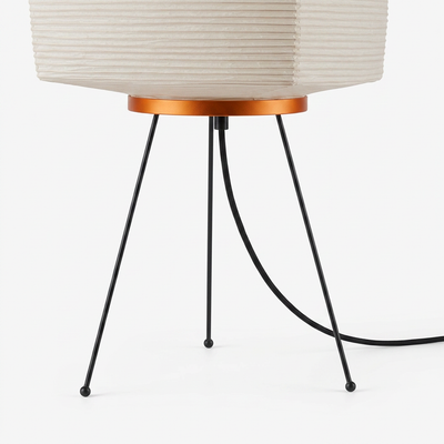 Hara rice paper floor lamp slim tripod feet detail