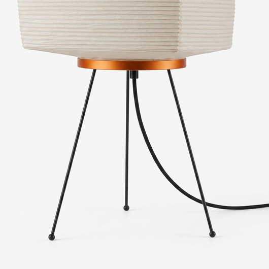 Hara rice paper floor lamp slim tripod feet detail