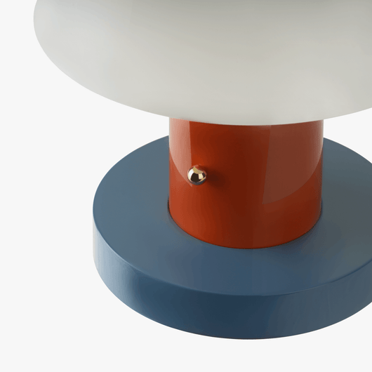 Linn cordless table lamp with compact silhouette, rechargeable battery base, and warm light tone