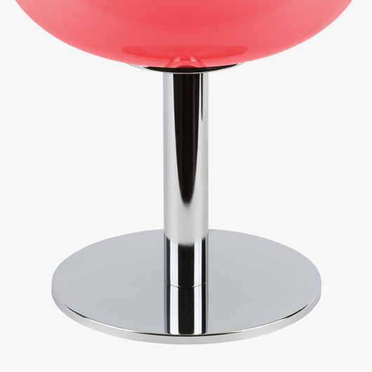 Selene glass table lamp with smooth glass globe shade on a weighted solid metal base