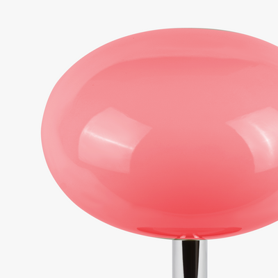 Selene glass table lamp with smooth glass globe shade on a weighted solid metal base