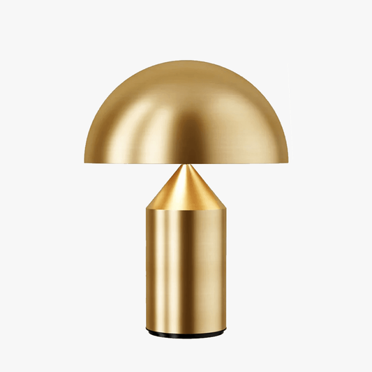 Marin geometric table lamp with clean modern silhouette on a solid metal body