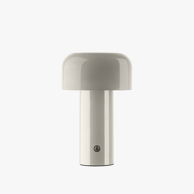 Cana cordless candle-shaped lamp with slim stem, softly rounded top, and rechargeable LED