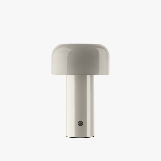 Cana cordless candle-shaped lamp with slim stem, softly rounded top, and rechargeable LED