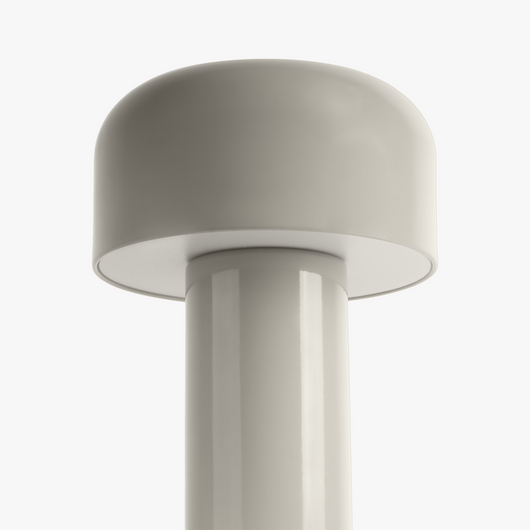 Cana cordless candle-shaped lamp with slim stem, softly rounded top, and rechargeable LED