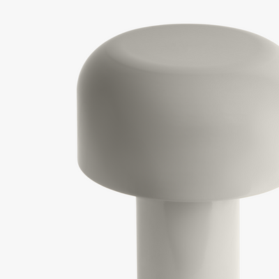 Cana cordless candle-shaped lamp with slim stem, softly rounded top, and rechargeable LED