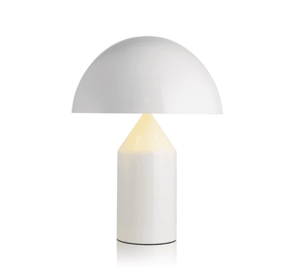 Marin geometric table lamp with clean modern silhouette on a solid metal body