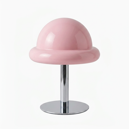 Bubblegum Lamp, a compact glass mushroom table lamp