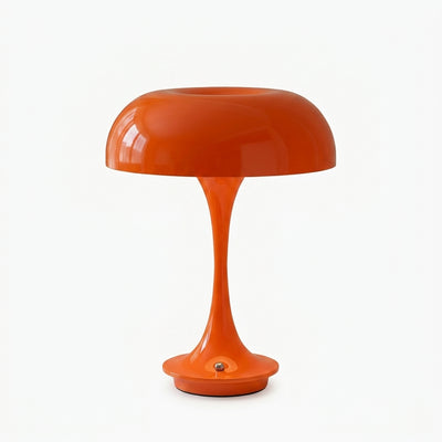 Mira cordless mushroom lamp with rounded dome shade and rechargeable battery base