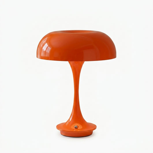 Mira cordless mushroom lamp with rounded dome shade and rechargeable battery base