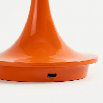 Mira cordless mushroom lamp with rounded dome shade and rechargeable battery base