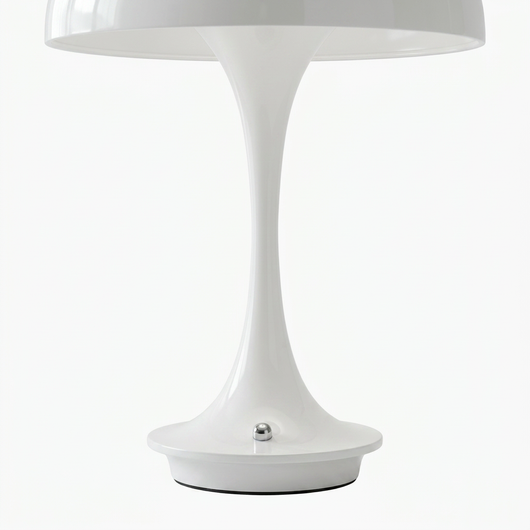 Mira cordless mushroom lamp with rounded dome shade and rechargeable battery base