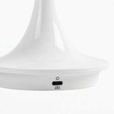 Mira cordless mushroom lamp with rounded dome shade and rechargeable battery base