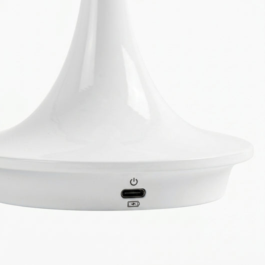 Mira cordless mushroom lamp with rounded dome shade and rechargeable battery base