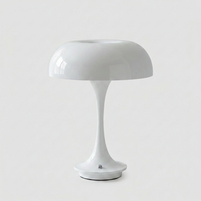 Mira cordless mushroom lamp with rounded dome shade and rechargeable battery base