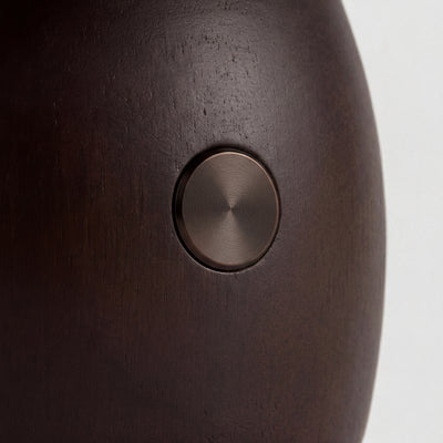 Timber Mushie small mushroom lamp angled view detail crafted from solid timber
